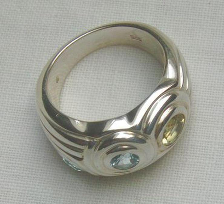 Bild 5: Silberschmuck, Ring, 925 Silber, Blautotpa, Peridot