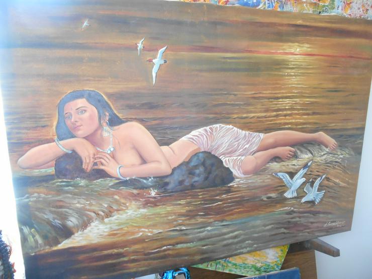Meerjungfrau in Öl - Gemälde & Zeichnungen - Bild 1
