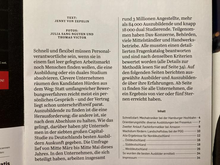 Capital 11/2023 November inkl. Einleger Beste Ausbilder – UNGELESEN - Zeitschriften & Zeitungen - Bild 6