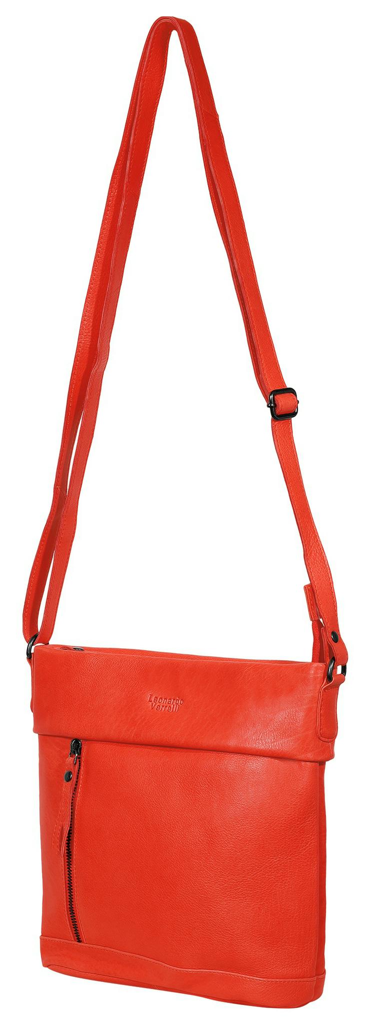 Bild 2: Leonardo Verrelli Tasche aus Echtleder, Rot