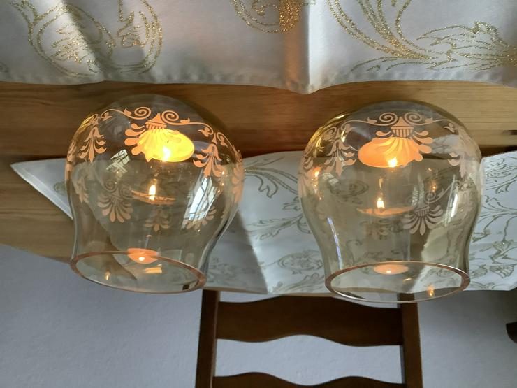 2 Windlichter mundgelasen