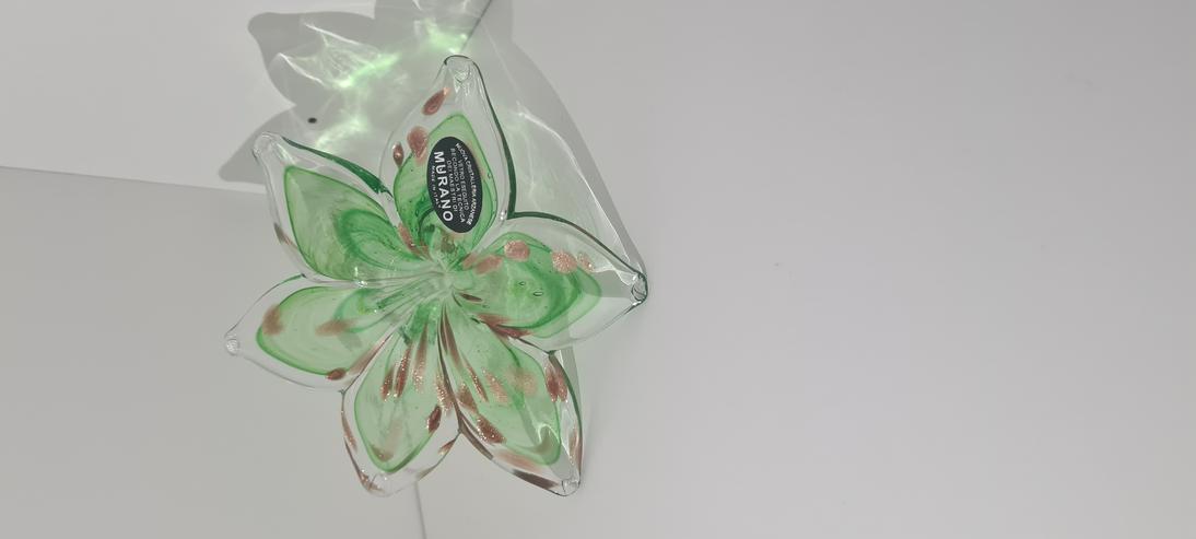 Grüne Blüte Murano Glas (Dekoration)