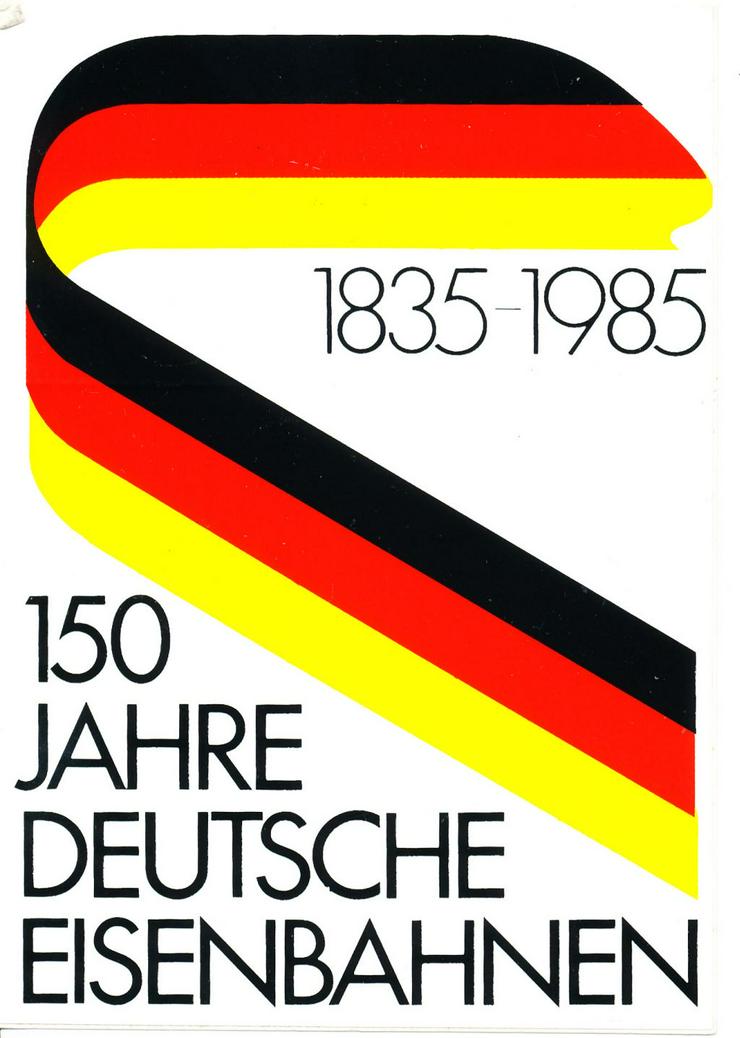 Bild 3: 150 Jahre DB-Eisenbahnjubiläum Sticker Jubiläumsteller 
