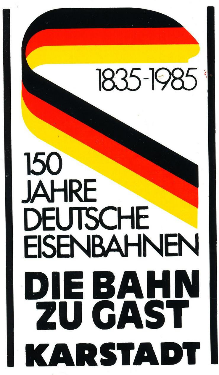 Bild 4: 150 Jahre DB-Eisenbahnjubiläum Sticker Jubiläumsteller 