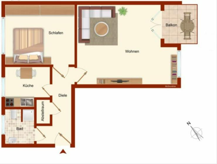  2-Zimmer-Wohnung mit Balkon in attraktiver, ruhiger Lage