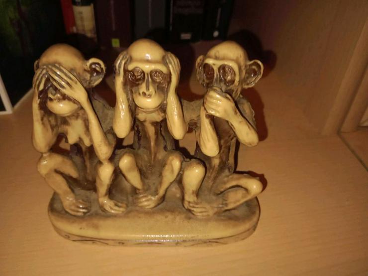 Bild 1: Vintage tierfiguren drei Affen