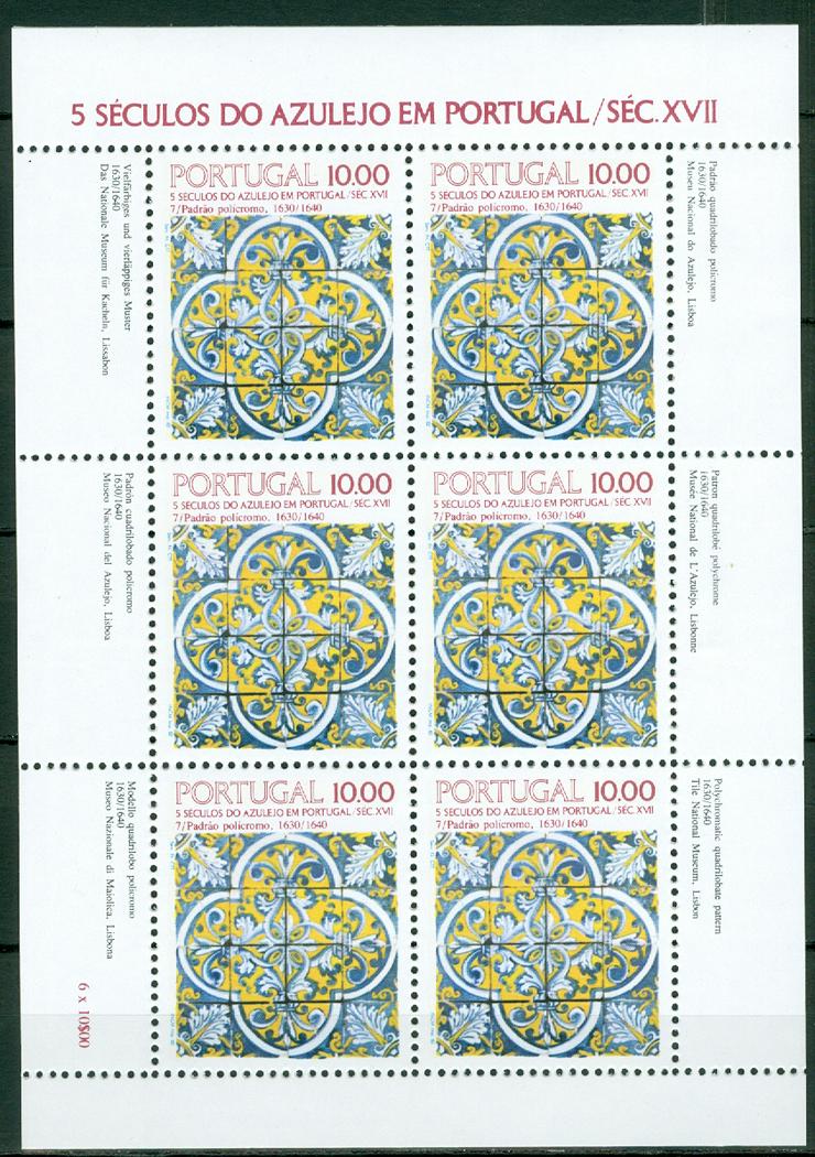 Portugal postfrischer Kleinbogen Nr. 1576 wie auf dem Bild zu sehen.    - Europa - Bild 1