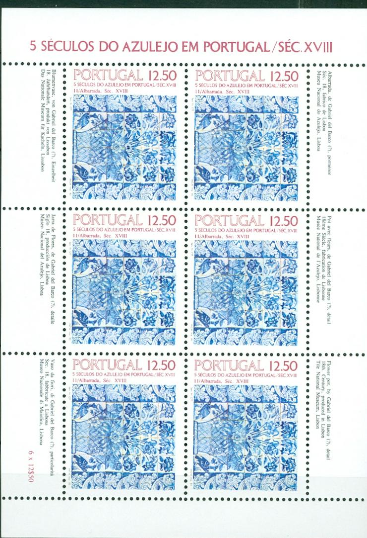 Portugal postfrischer Kleinbogen Nr. 1611 wie auf dem Bild zu sehen.    - Europa - Bild 1