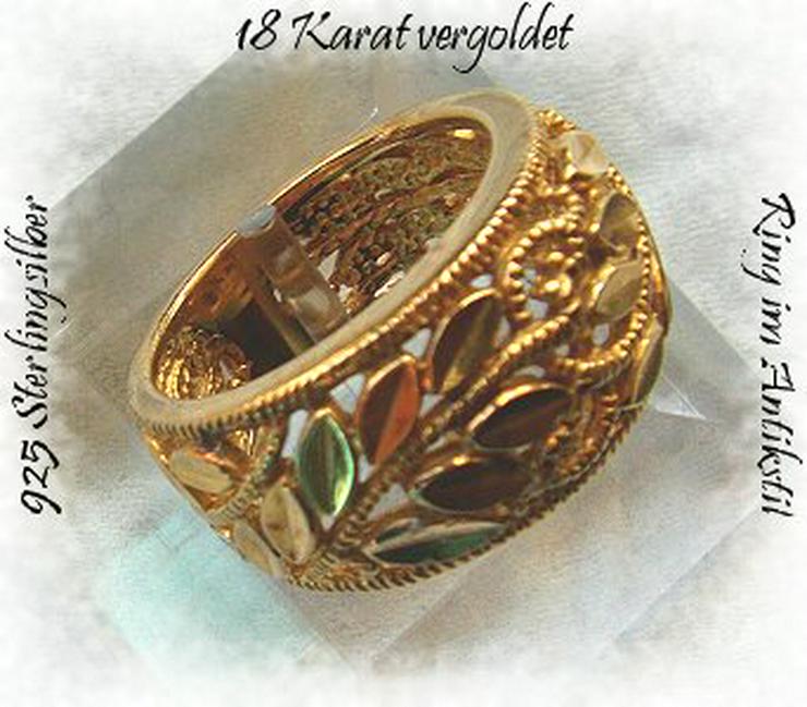 Bild 4: Silberschmuck, Ring 925 Silber, vergoldet
