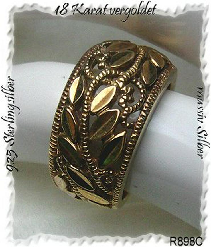 Bild 5: Silberschmuck, Ring 925 Silber, vergoldet