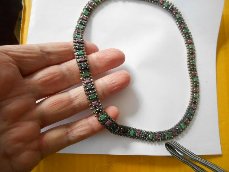 Bild 2: Collier / Armband mit Smaragde,Rubine und Saphire........