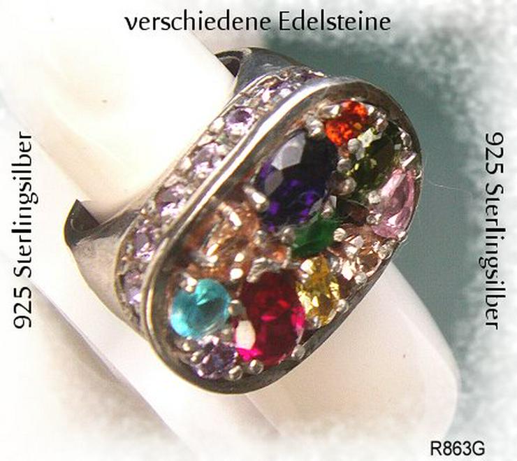 Bild 5: Edelsteinschmuck, Ring 925 Silber, Edelsteingarten
