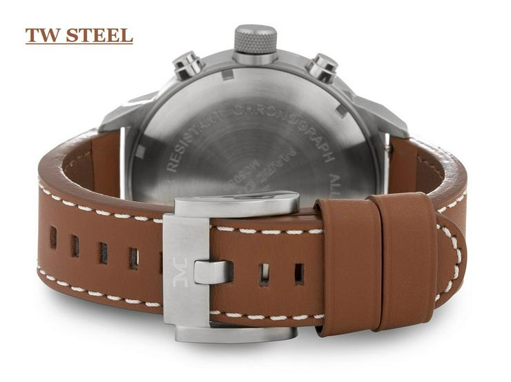 TW Steel XL Damen Herren Chronograph Uhr Edelstahl Leder NEU - Herren Armbanduhren - Bild 3