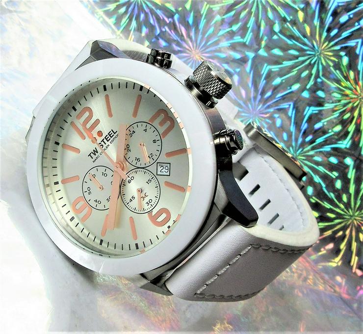 Bild 8: TW Steel XL Damen Herren Chronograph Uhr Edelstahl Leder NEU