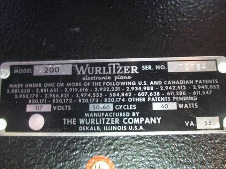 Piano electrique vintage Wurlitzer 200 - Keyboards & E-Pianos - Bild 6