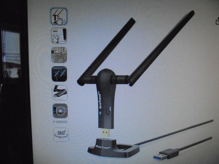 Brostrend AC1200 USB WLAN Stick, Wifi Adapter Für Desktop Laptop PC Mit Windows