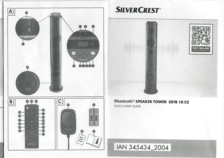 Bild 2: Bluetooth-Soundtower SSTB 10 C2