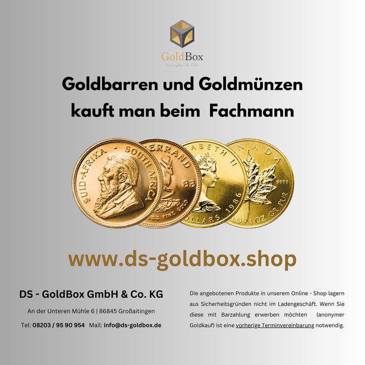 Goldbarren und Goldmünzen vom Fachmann