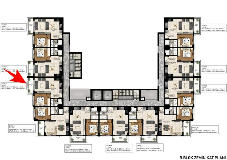 1000- Traumhafte 2-Zimmer Neubauwohnung in Oba, Alanya - Ratenzahlung möglich! - Ferienwohnung Türkei - Bild 7