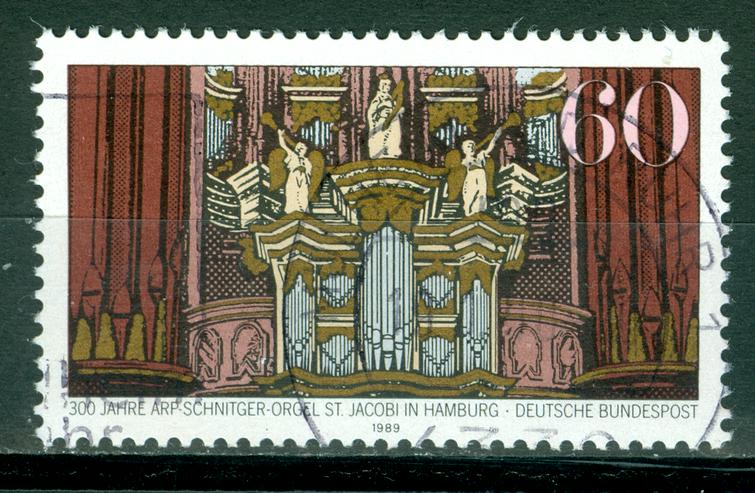 Bund gestempelt Nr. 1441 f41 Plattenfehler nach Schantl Katalog „weißer Fleck im Altar“ unten links, wie auf dem Bild zu sehen.    - Deutschland - Bild 2