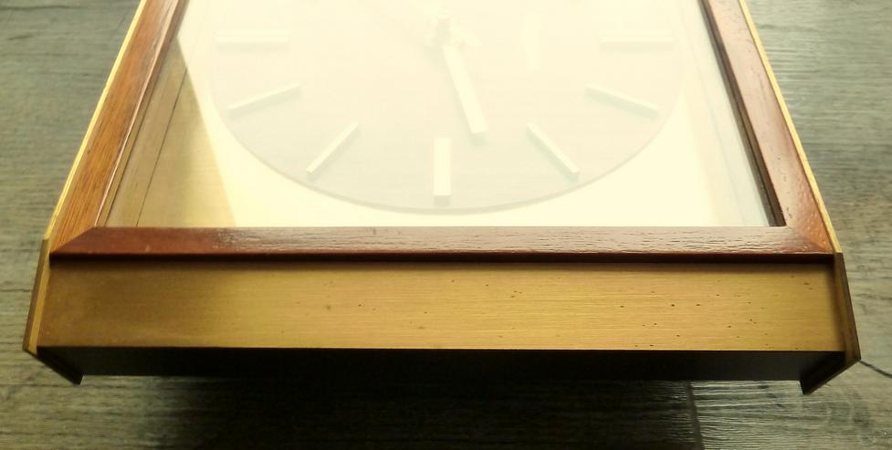 Bild 4: DUGENA Wanduhr Atelier Holz Messing vintage retro KIENZLE Uhrwerk sammeln rar TOP!