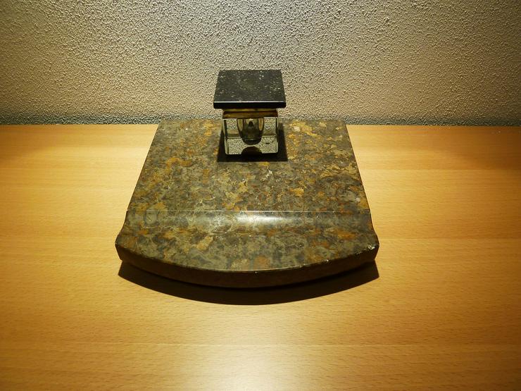 alte antike Schreibtischgarnitur aus Marmor Schreibgeräteablage Tintenfaß TOP!