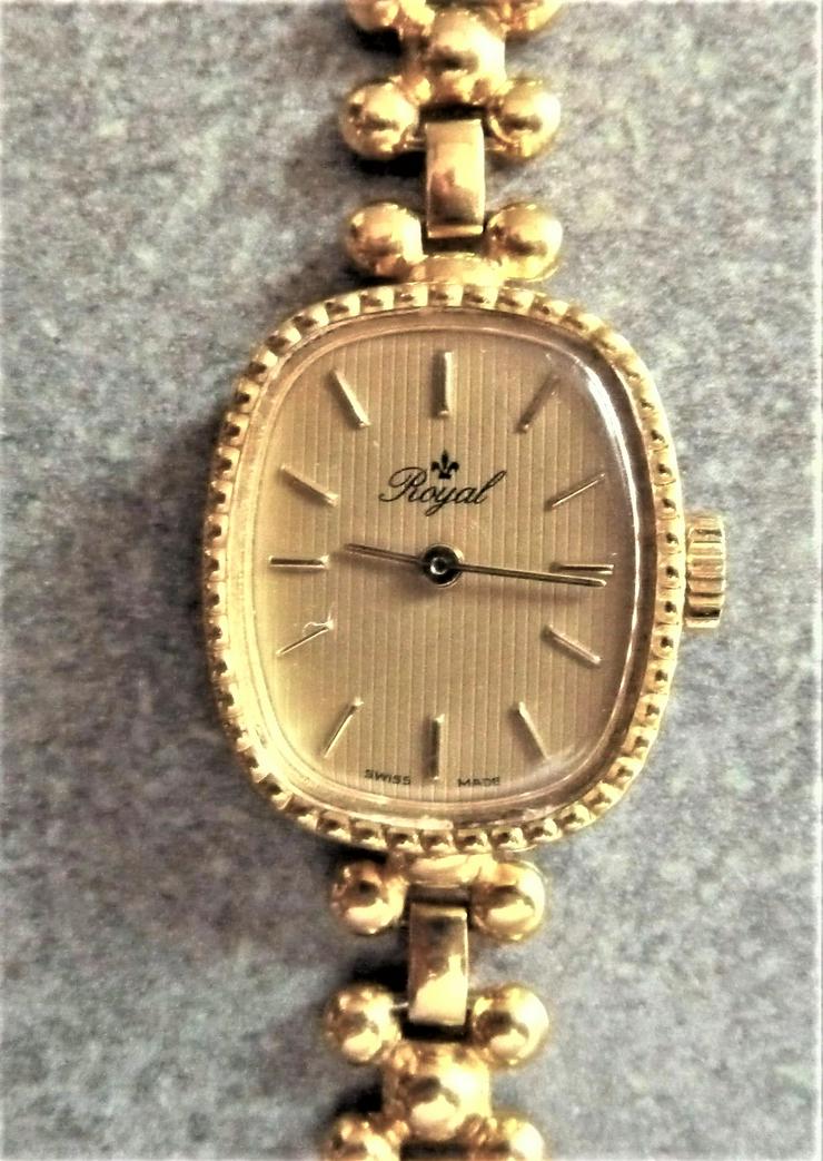 ROYAL Damenarmbanduhr DAU vergoldet vintage SWISS MADE sammeln NEU TOP! - Damen Armbanduhren - Bild 7