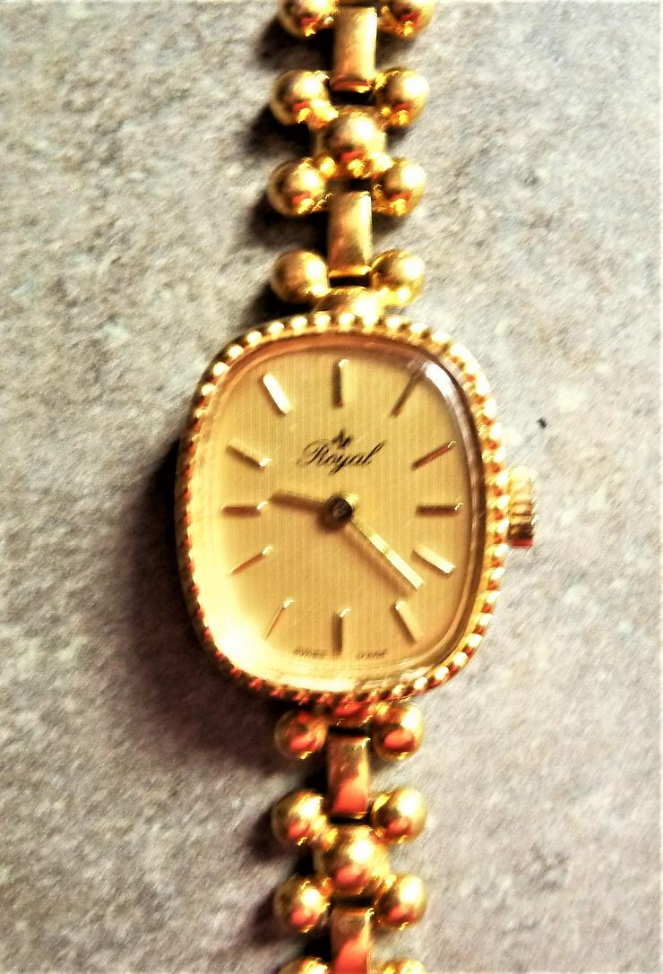 ROYAL Damenarmbanduhr DAU vergoldet vintage SWISS MADE sammeln NEU TOP! - Damen Armbanduhren - Bild 14