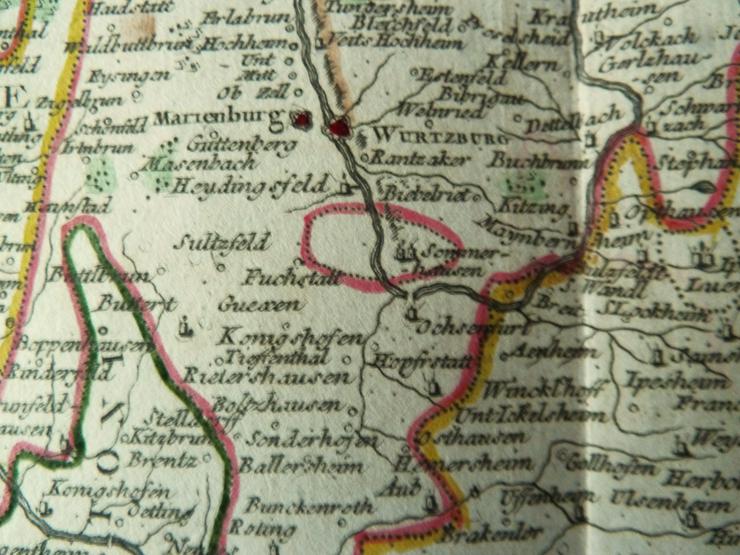 Bild 8: Kupferstich Eveché de Wurtzbourg 1759 Le Rouge Atlas Portati Würzburg Bayern sammeln rar antik TOP!