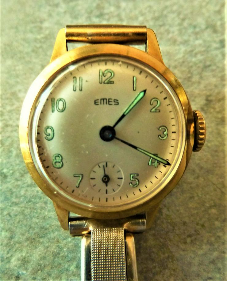 alte antike EMES DAU Damenarmbanduhr Zentralsekunde sammeln rar selten TOP! - Uhren - Bild 8