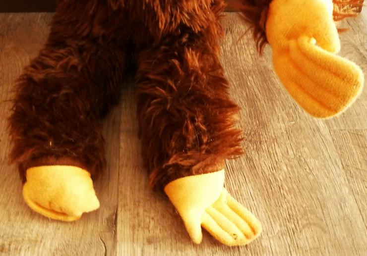 alter Affe Schimpanse Stofftier Plüschtier vintage 50 cm 70er sammeln rar TOP! - Teddybären & Kuscheltiere - Bild 6