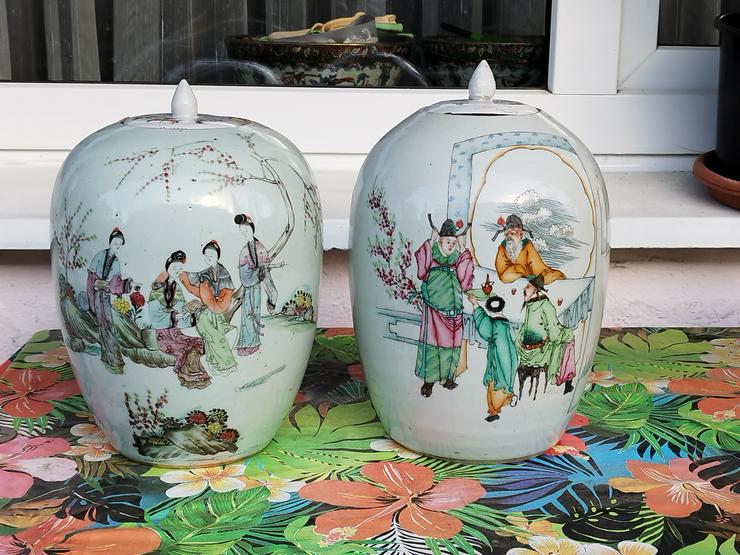 2 Chinesische Vasen - Vasen & Kunstpflanzen - Bild 2