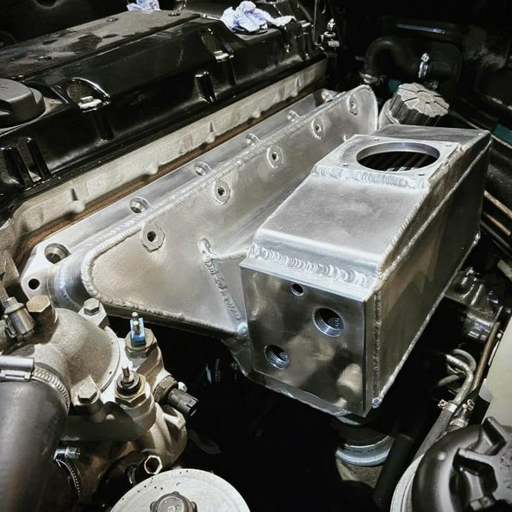 Bild 2: Mercedes M104 2.8l 3.2l Turbo-Saugrohr mit Wasser-Ladeluftkühler