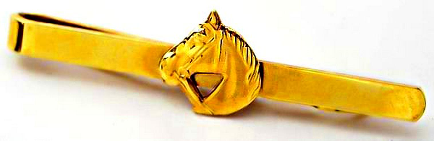 Bild 4: Krawatten Nadel Motiv PFERD Krawattennadel vergoldet