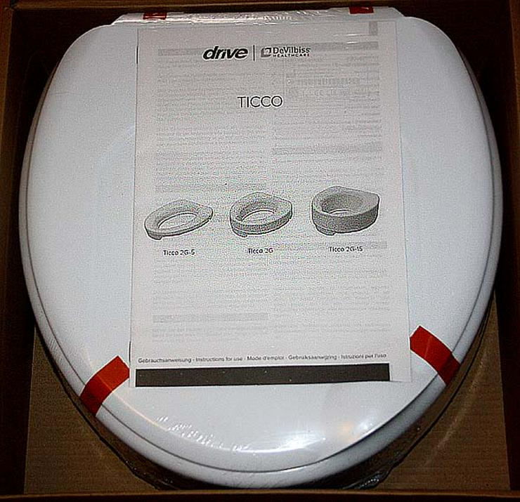 Bild 4: NEU Ticco 2G Toilettensitz Erhöhung mit Deckel Original verpackt