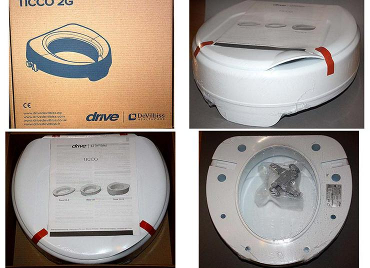 Bild 2: NEU Ticco 2G Toilettensitz Erhöhung mit Deckel Original verpackt