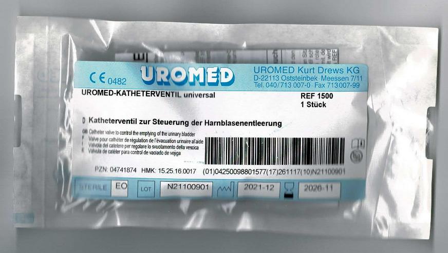 Katheterventile REF 1500 universal - UROMED 10 St. a 10 €  *OVP* - Hygiene & Desinfektion - Bild 1