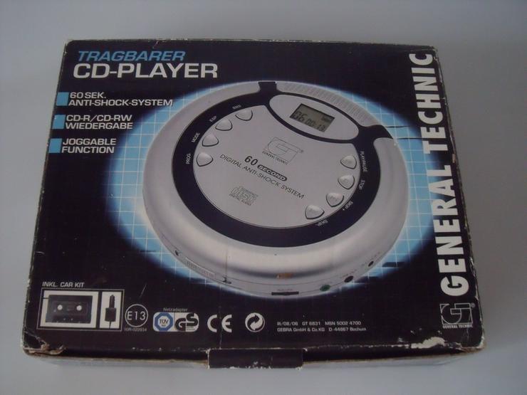 Tragbarer CD-Player  mit Originalverpackung + Kopfhören + Silber Ring.