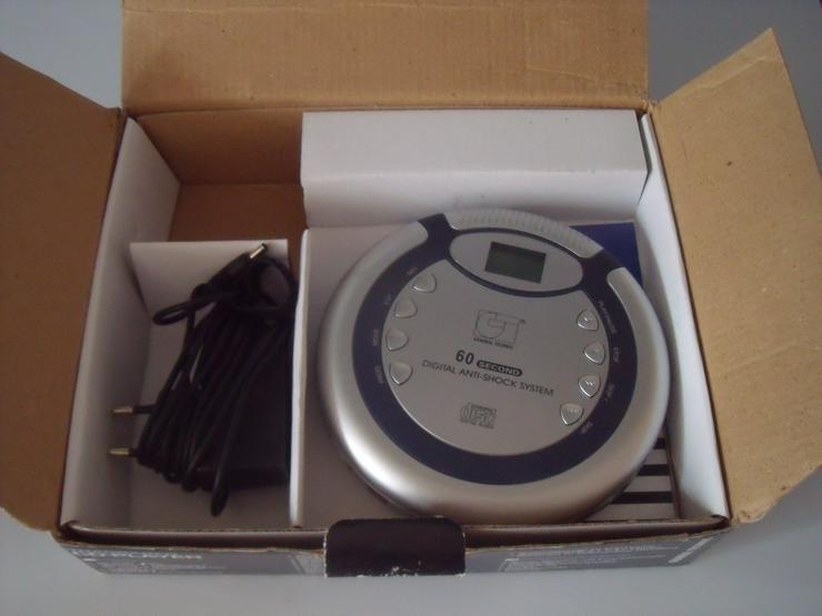 Bild 3: Tragbarer CD-Player  mit Originalverpackung + Kopfhören + Silber Ring.
