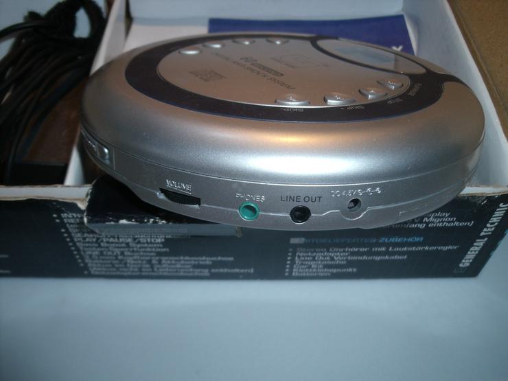 Bild 9: Tragbarer CD-Player  mit Originalverpackung + Kopfhören + Silber Ring.