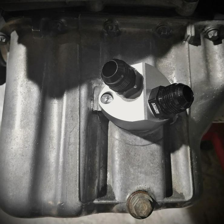 Bild 7: Mercedes M104 M111 OM605 Ölwanne Adapter für Ölkühlkreislauf