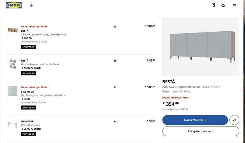 IKEA BESTA TV-Schrankkombination - TV & Hi-Fi Möbel - Bild 4