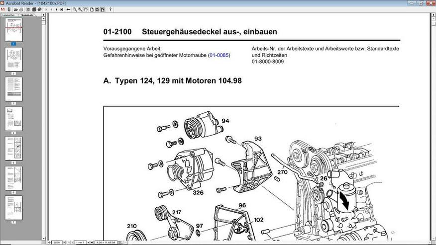 Bild 6: WIS - Mercedes Benz W124 - Wartungs & Reparaturhandbuch - CD