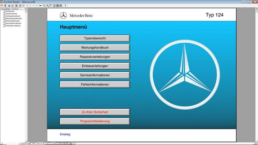 Bild 3: WIS - Mercedes Benz W124 - Wartungs & Reparaturhandbuch - CD