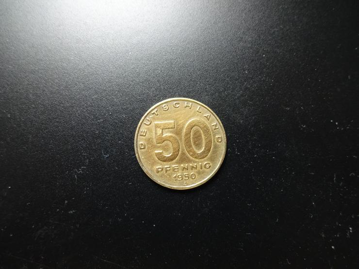 Bild 1: DDR 50 Pfennig 1950 A bankfrisch