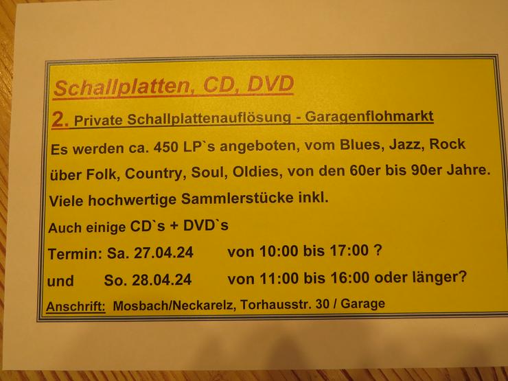 Schallplatten Garagenflohmart Musik !! ca. 450 LP´s, einige CD und DVD - LPs & Schallplatten - Bild 6