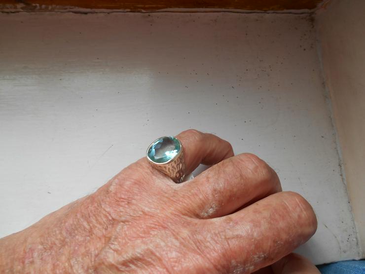 Bild 8: Herren -Ring......grüner Achat....Prehnit...Citrin...Labrodorit....Blauer Topas