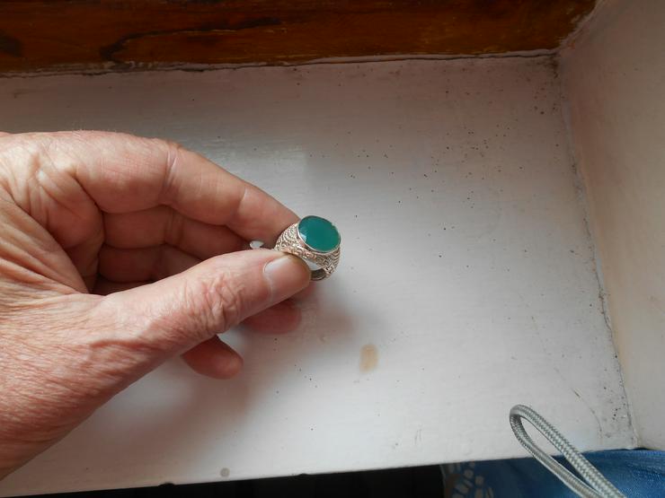 Bild 3: Ring.....Regenbogenmondstein....grüner Onyx...grüner Amethyst...Rosenquarz..Amethyst