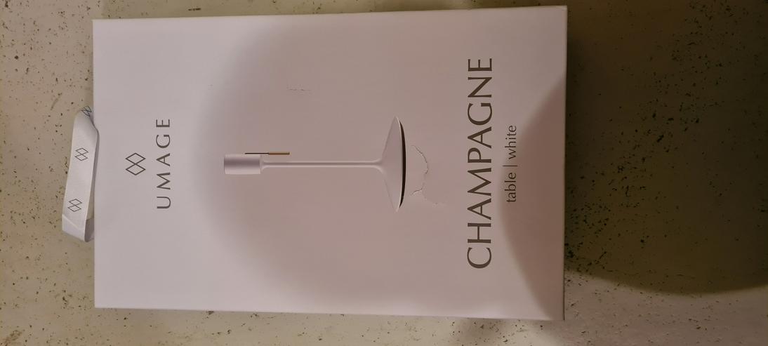Bild 2: Designlampe Umage Champagne/Santé (Stativ) weiß + USB