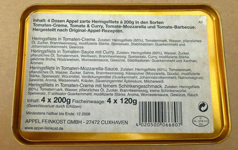 Bild 2: Appels Dose 125 Jahre Sonderausgabe von 2008                